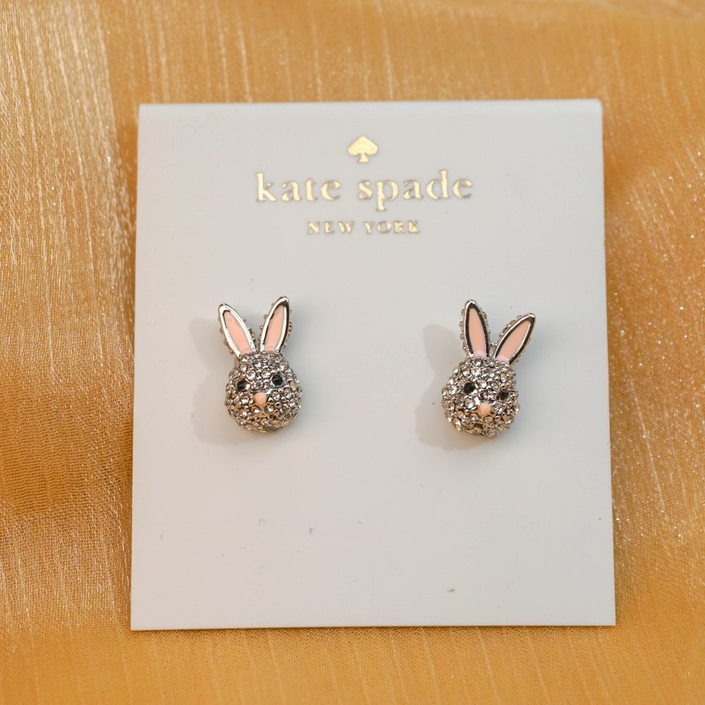 Kate Spade Rabbit Head Studs in Silver (with DUST BAG)